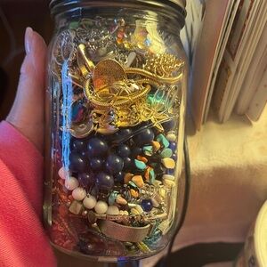 Assorted Mystery Jewelry in Glass Jar